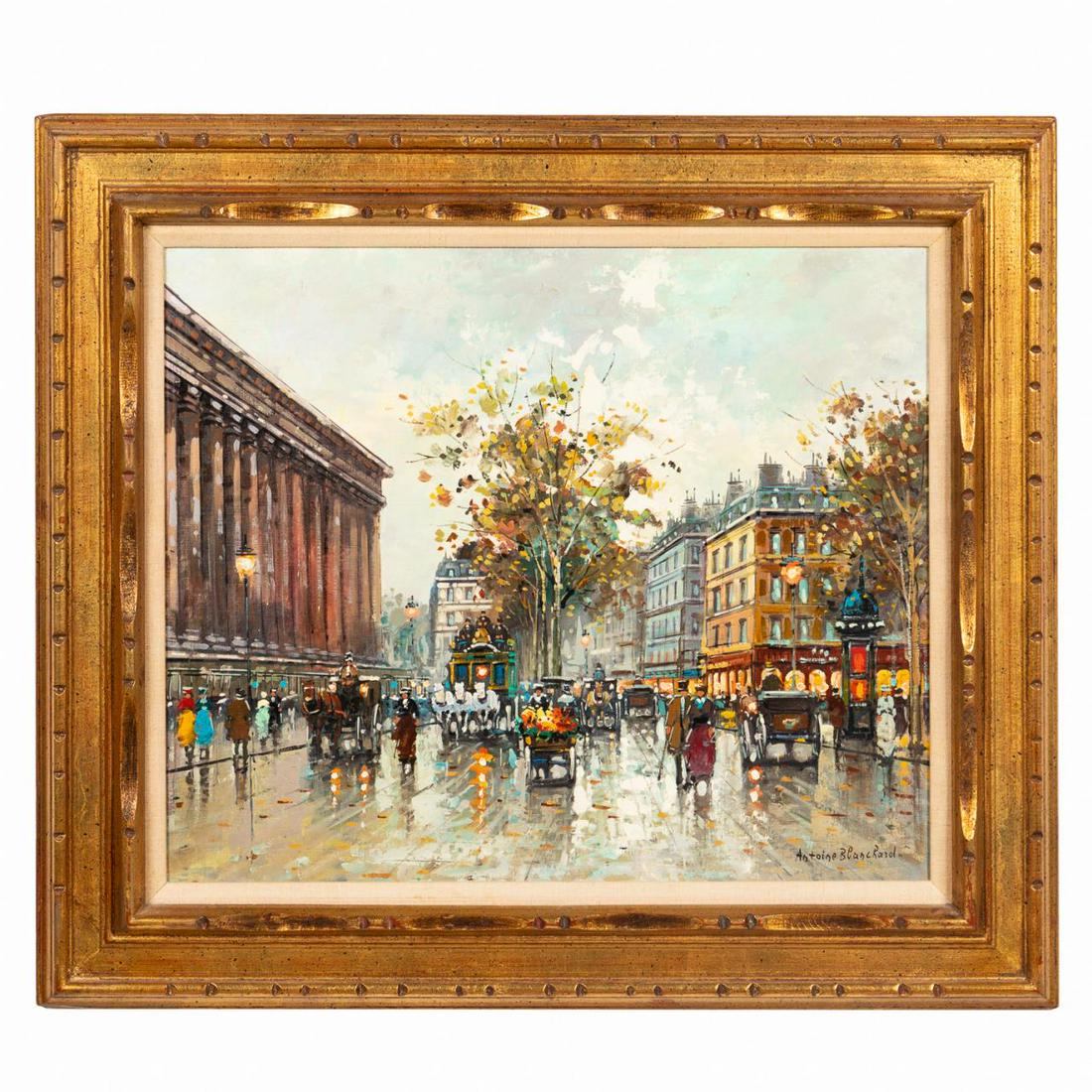 ANTOINE BLANCHARD PARISIAN STREET SCENE, FRAMED (1 of 6)