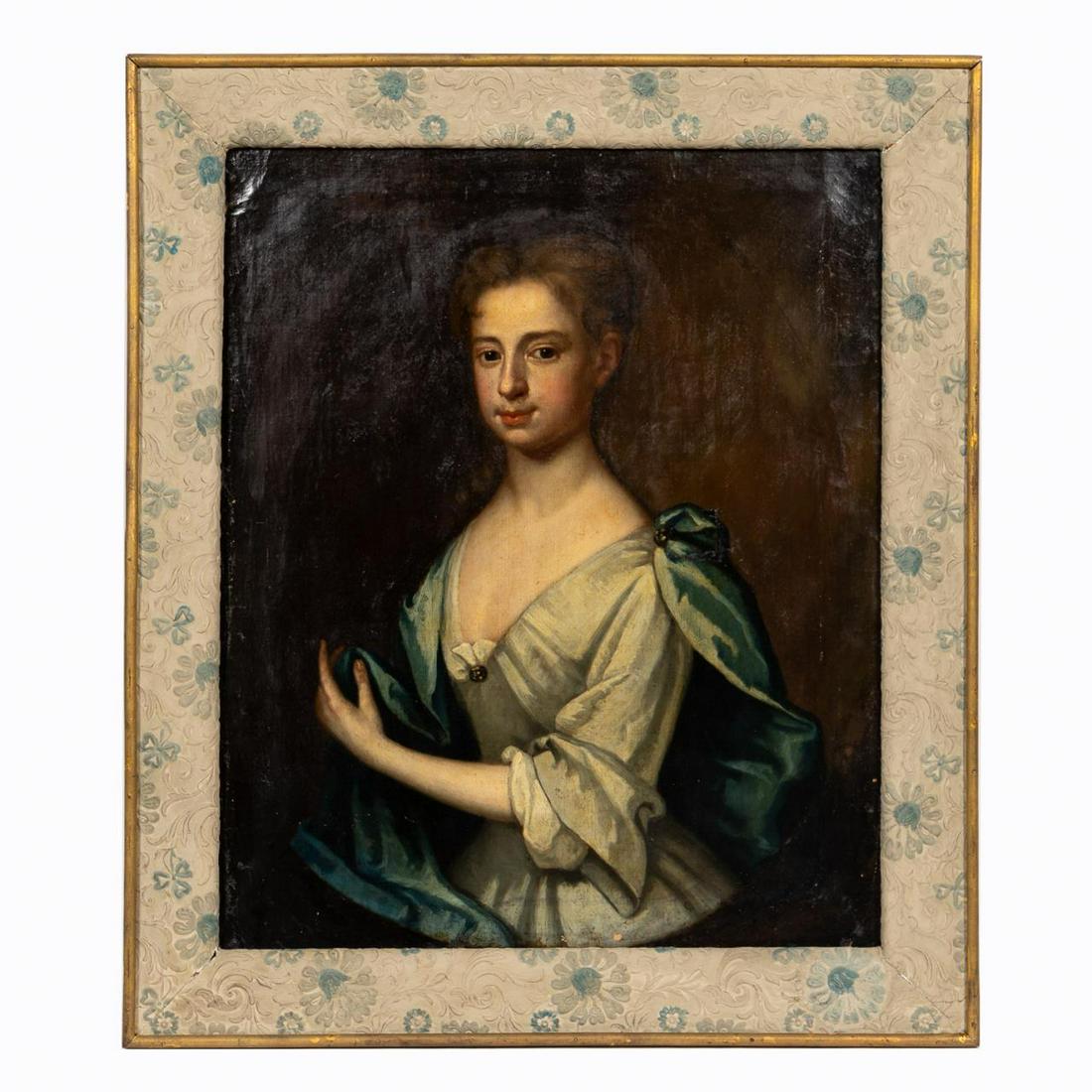 CONTINENTAL, PORTRAIT OF A YOUNG LADY, FRAMED (1 of 3)