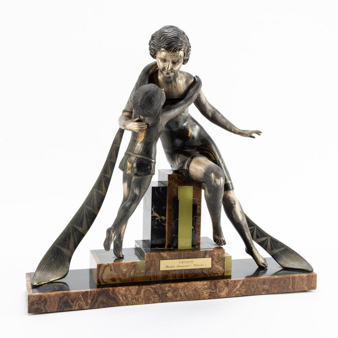 URIANO, ART DECO FIGURAL SCULPTURE, 1930s (1 of 6)