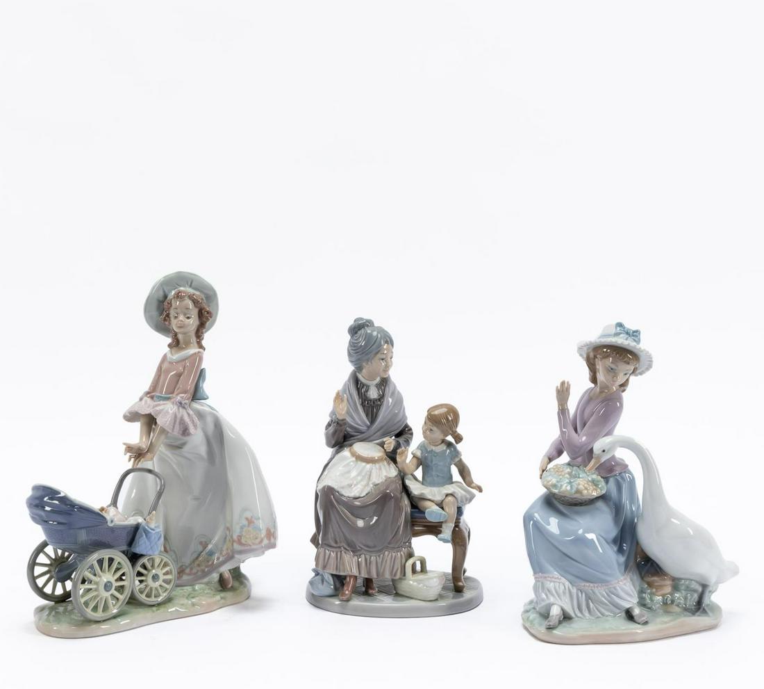 LLADRO, COLLECTION OF THREE PORCELAIN FIGURES (1 of 10)
