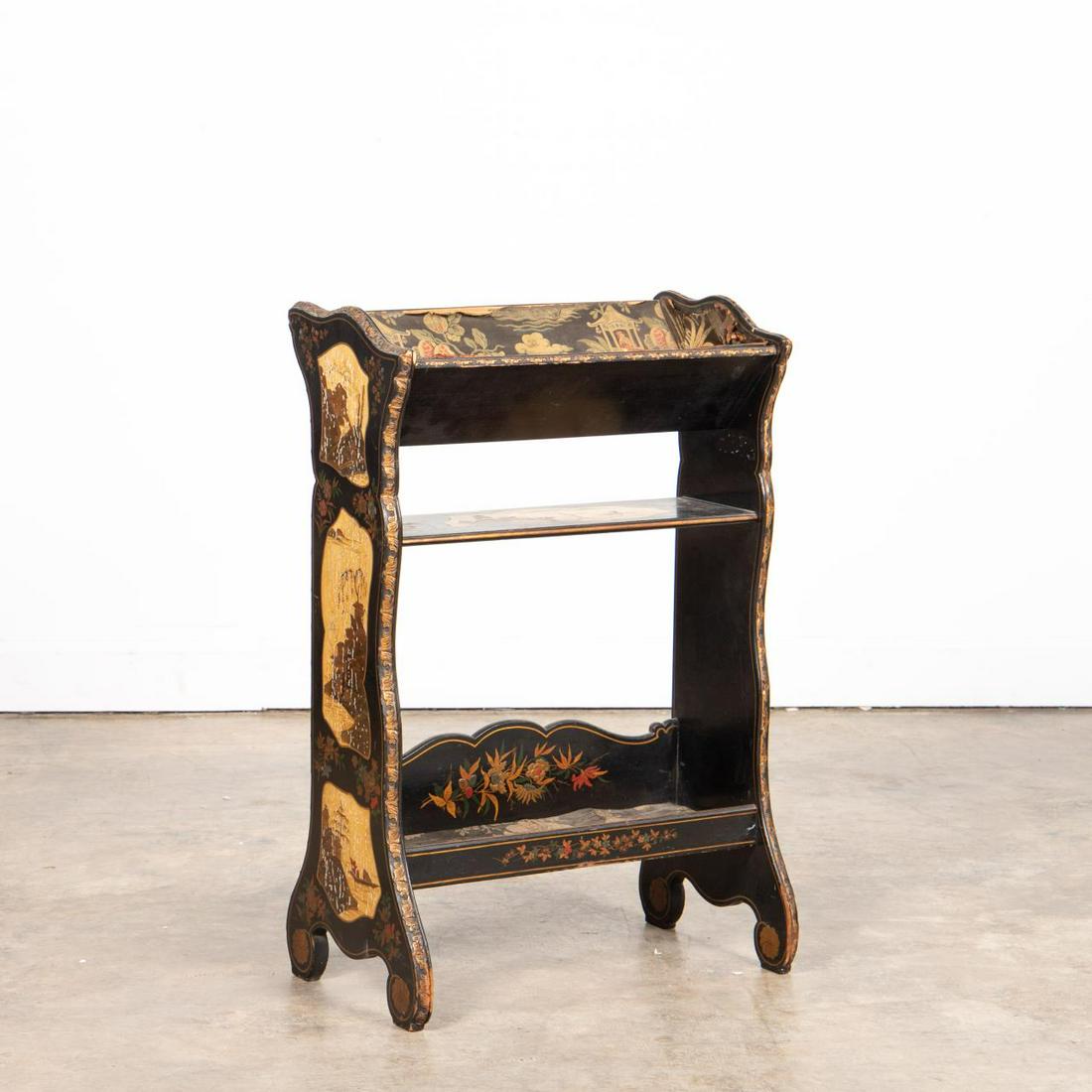19TH C. FRENCH LACQUERED CHINOISERIE BOOKSTAND (1 of 8)
