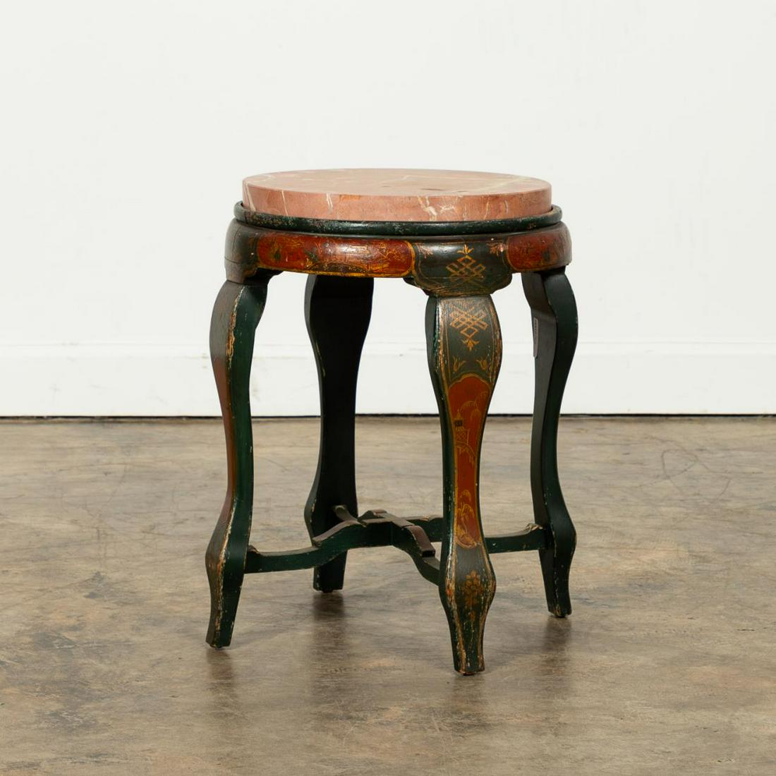 FRENCH MARBLE TOP CHINOISERIE DECORATED LOW TABLE (1 of 7)