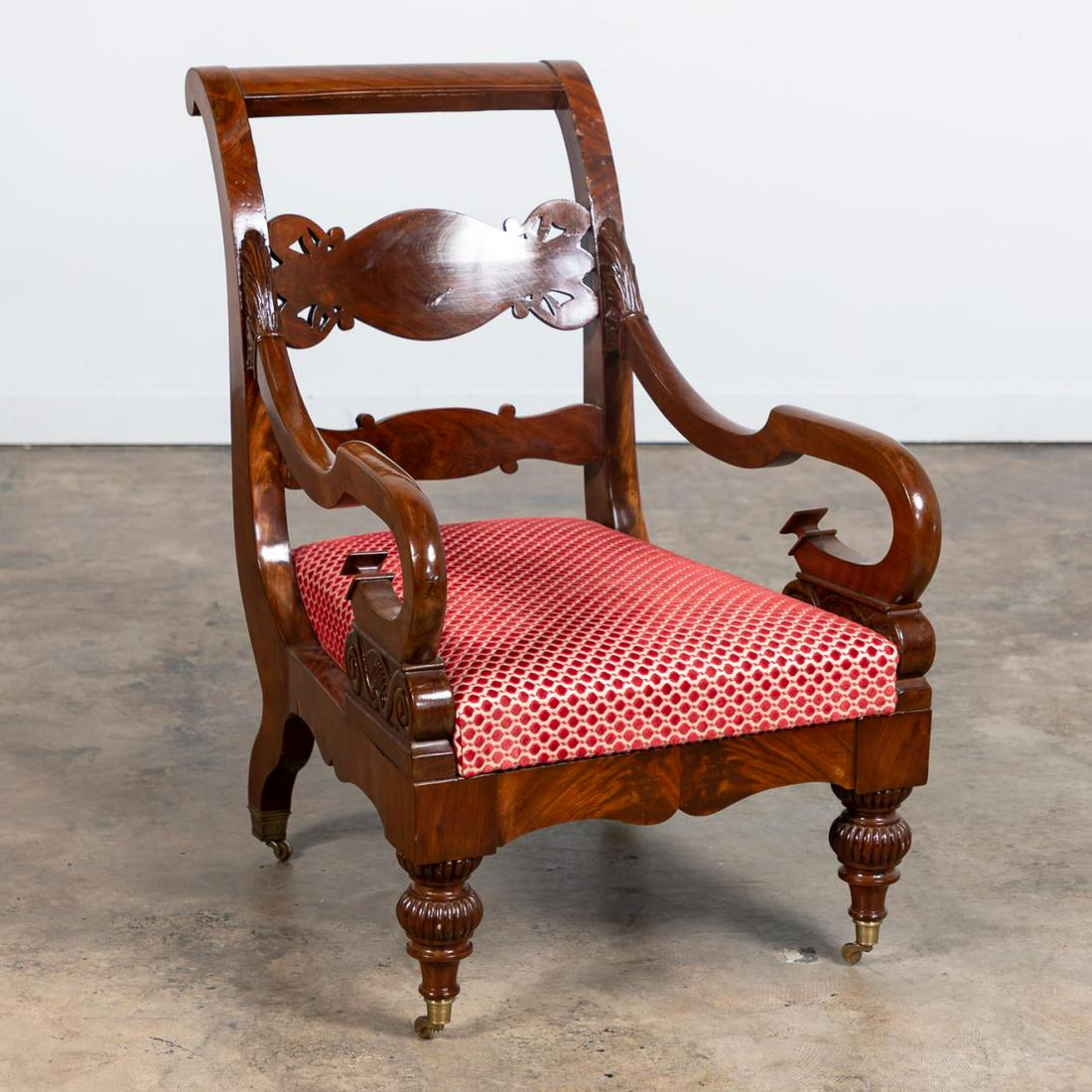 19TH C. WILLIAM IV CLASSICAL MAHOGANY ARMCHAIR (1 of 5)