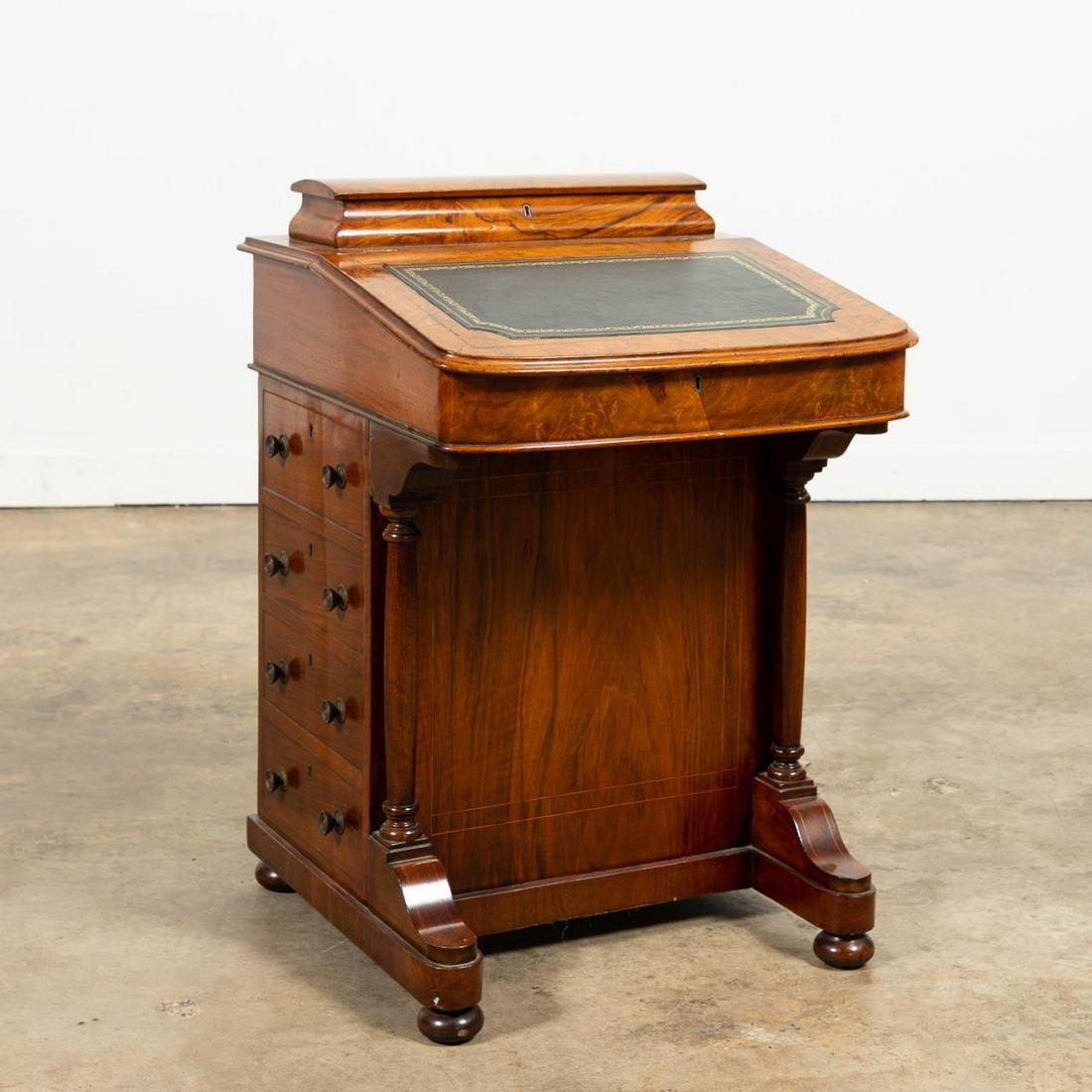 19TH C. ENGLISH ROSEWOOD DAVENPORT DESK (1 of 7)