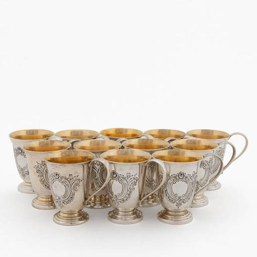 SET 12, REED & BARTON STERLING SILVER PUNCH CUPS (1250) on Oct 24