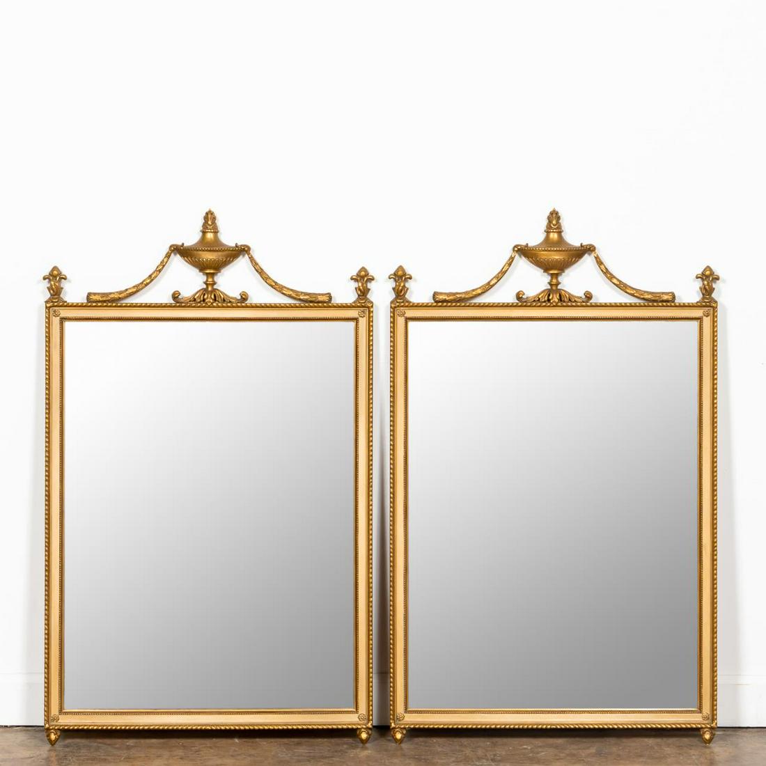 PR., NEOCLASSICAL-STYLE GILTWOOD MIRRORS WITH URNS (1 of 4)