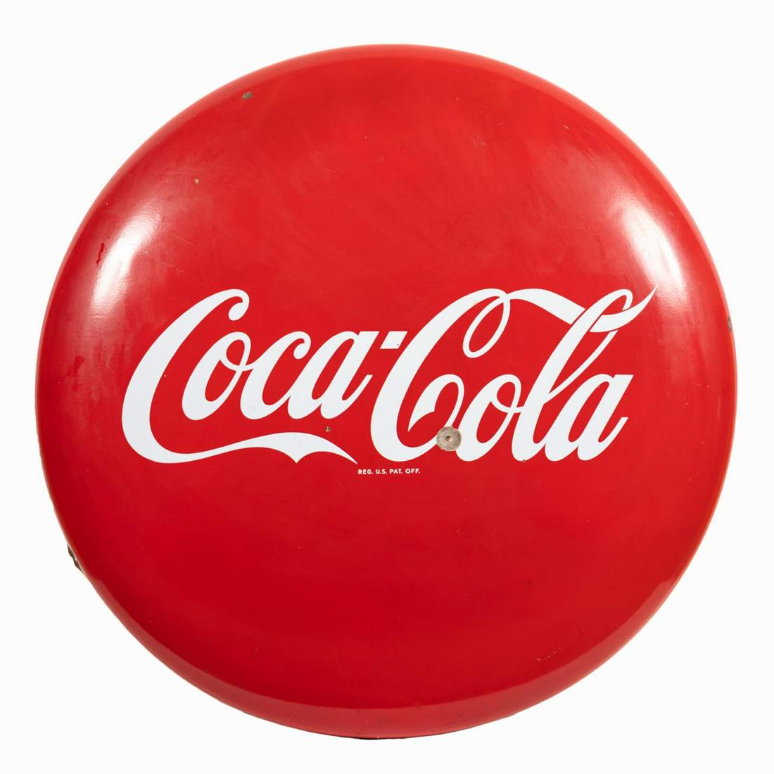 VINTAGE ROUND METAL COCA-COLA SIGN (1 of 8)