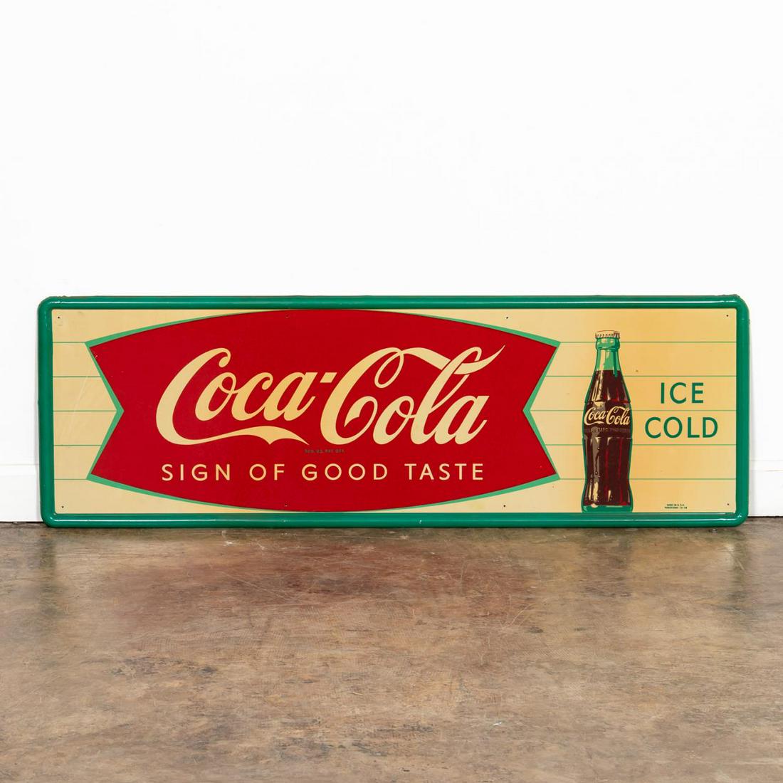 "COCA-COLA SIGN OF GOOD TASTE" ADVERTISING SIGN (1 of 7)
