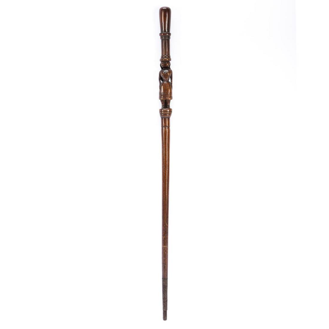 CARVED WOODEN CANE, FROM MARCY CARSEY COLLECTION (1 of 6)