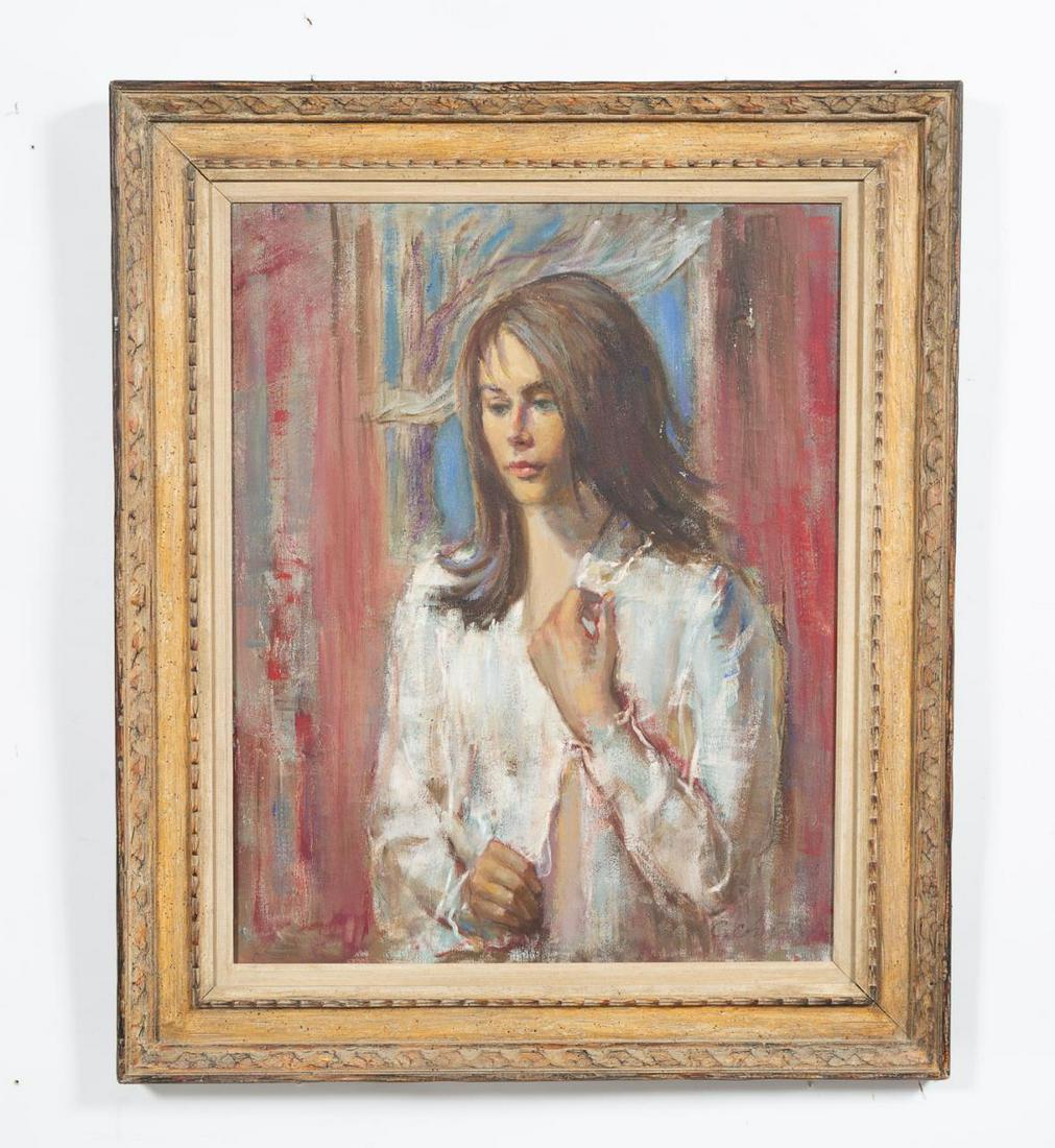 CONSTANTIN CHATOV, PORTRAIT OF BRUNETTE, FRAMED (1 of 5)