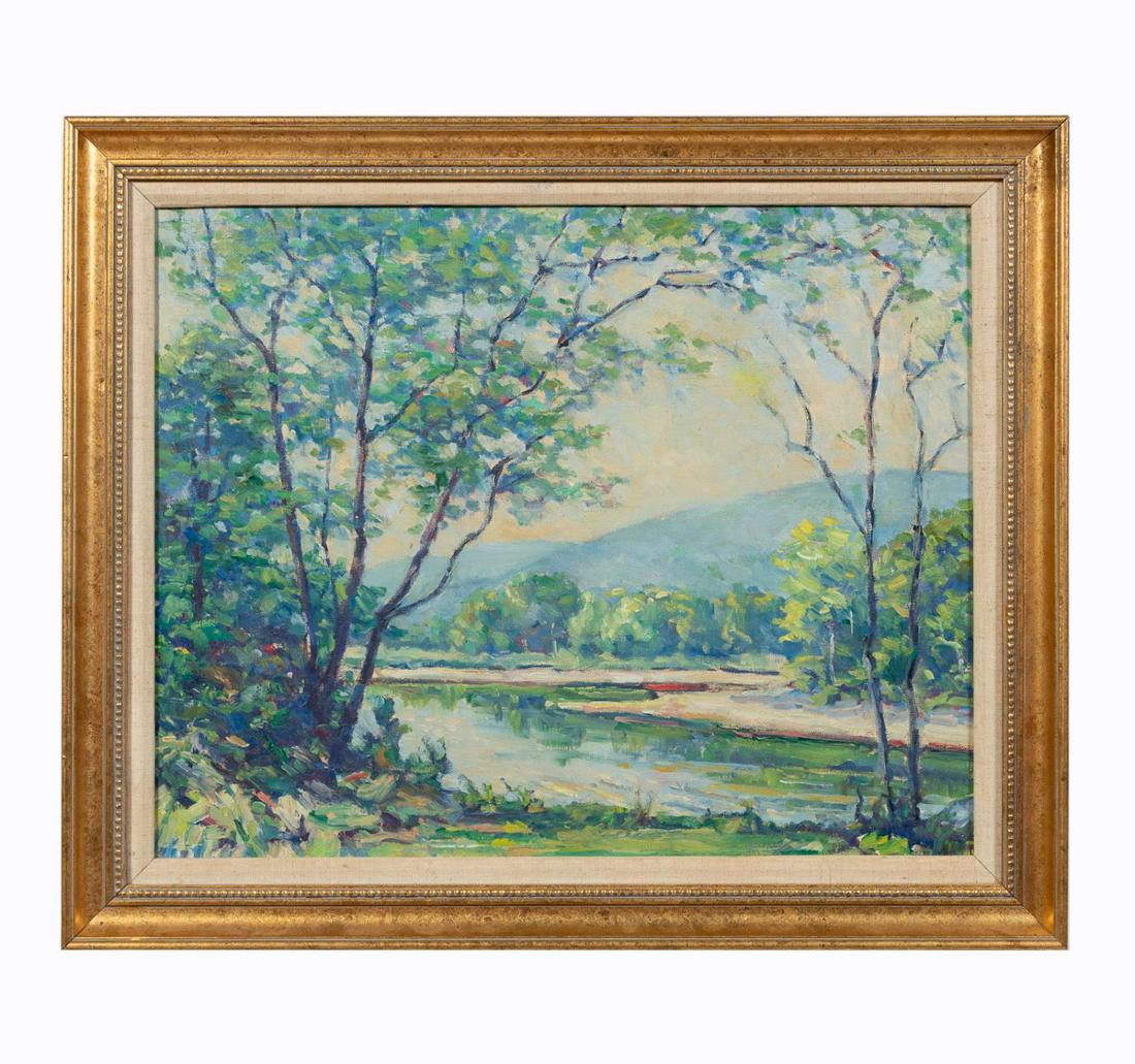 ARTHUR G. BURTON IMPRESSIONIST VERMONT LANDSCAPE (1 of 4)