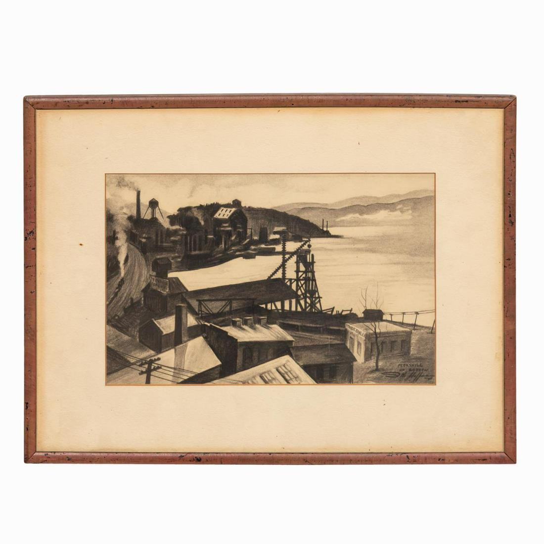 SETH HOFFMAN PEEKSKILL ON HUDSON DRAWING 1941 (1 of 3)