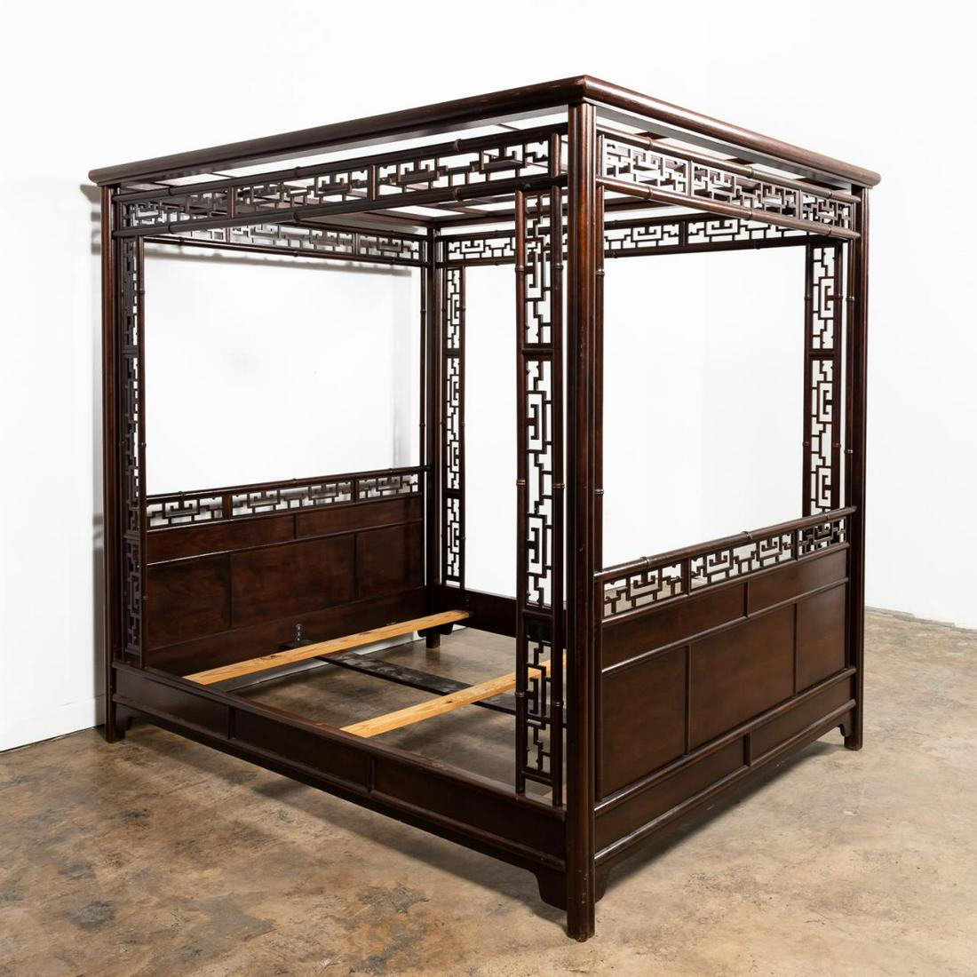 ATTR. TO BAKER HARDWOOD FRETWORK CANOPY BED (1 of 12)