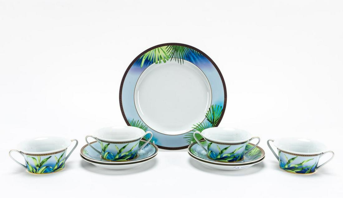 VERSACE MEETS ROSENTHAL 'JUNGLE" DINNERWARE, 9PCS (1 of 6)