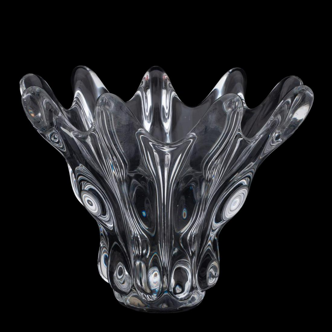 MCM FRENCH VANNES LARGE CRYSTAL VASE (1 of 7)