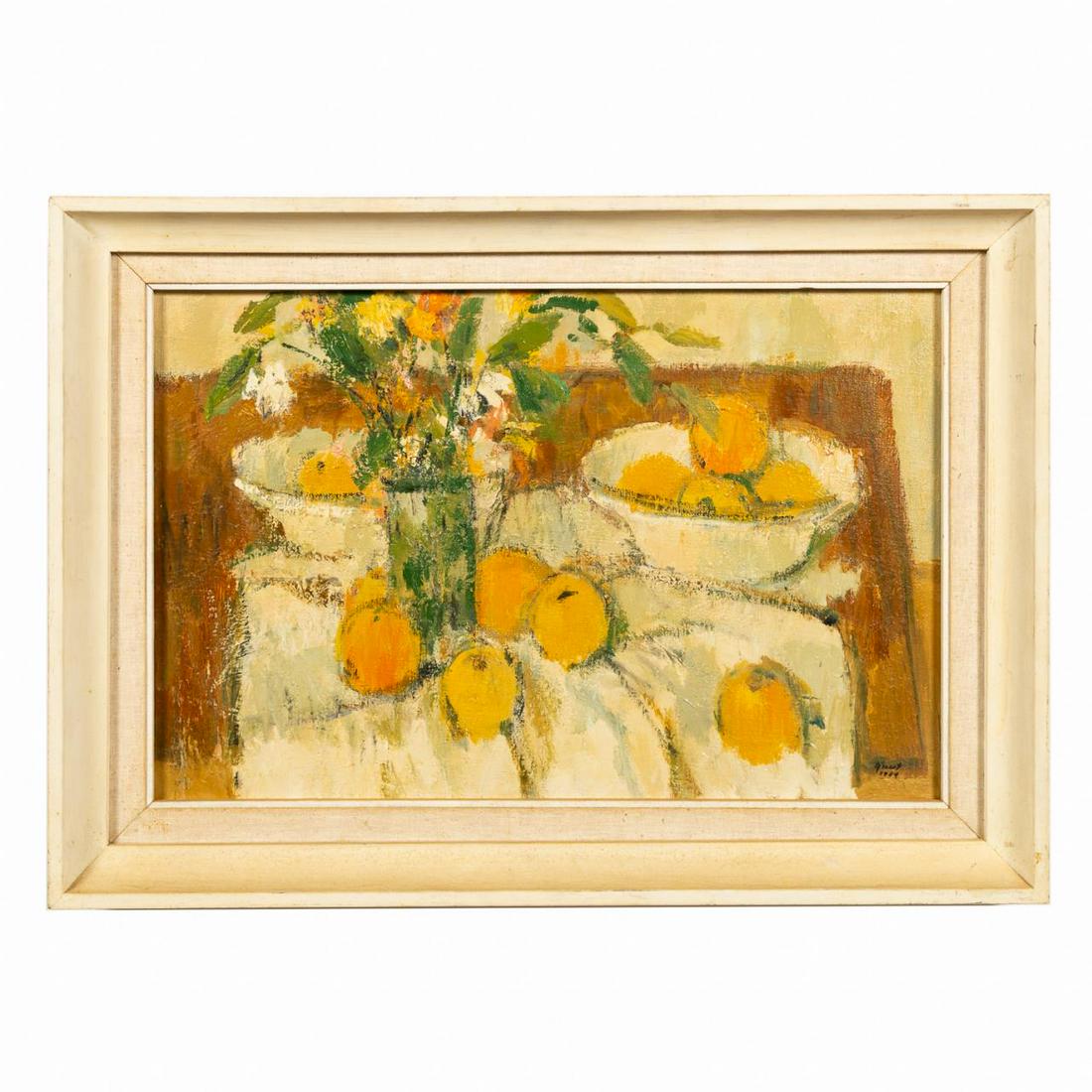 CHARLES QUEST, STILL LIFE WITH LEMONS, OIL, 1984 (1 of 4)