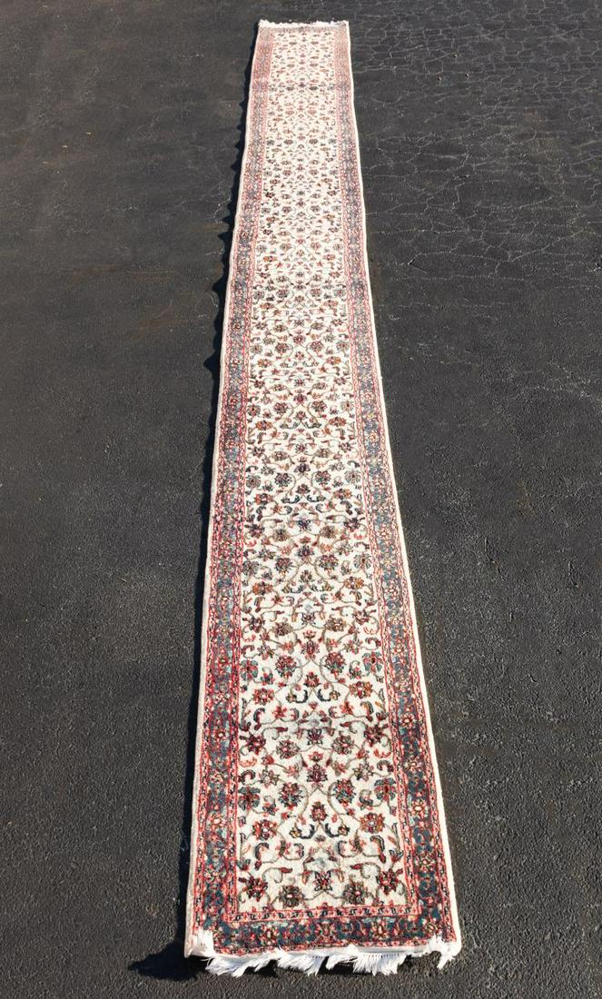 LONG HAND WOVEN TABRIZ RUNNER, 2' 8" X 27' (1 of 5)