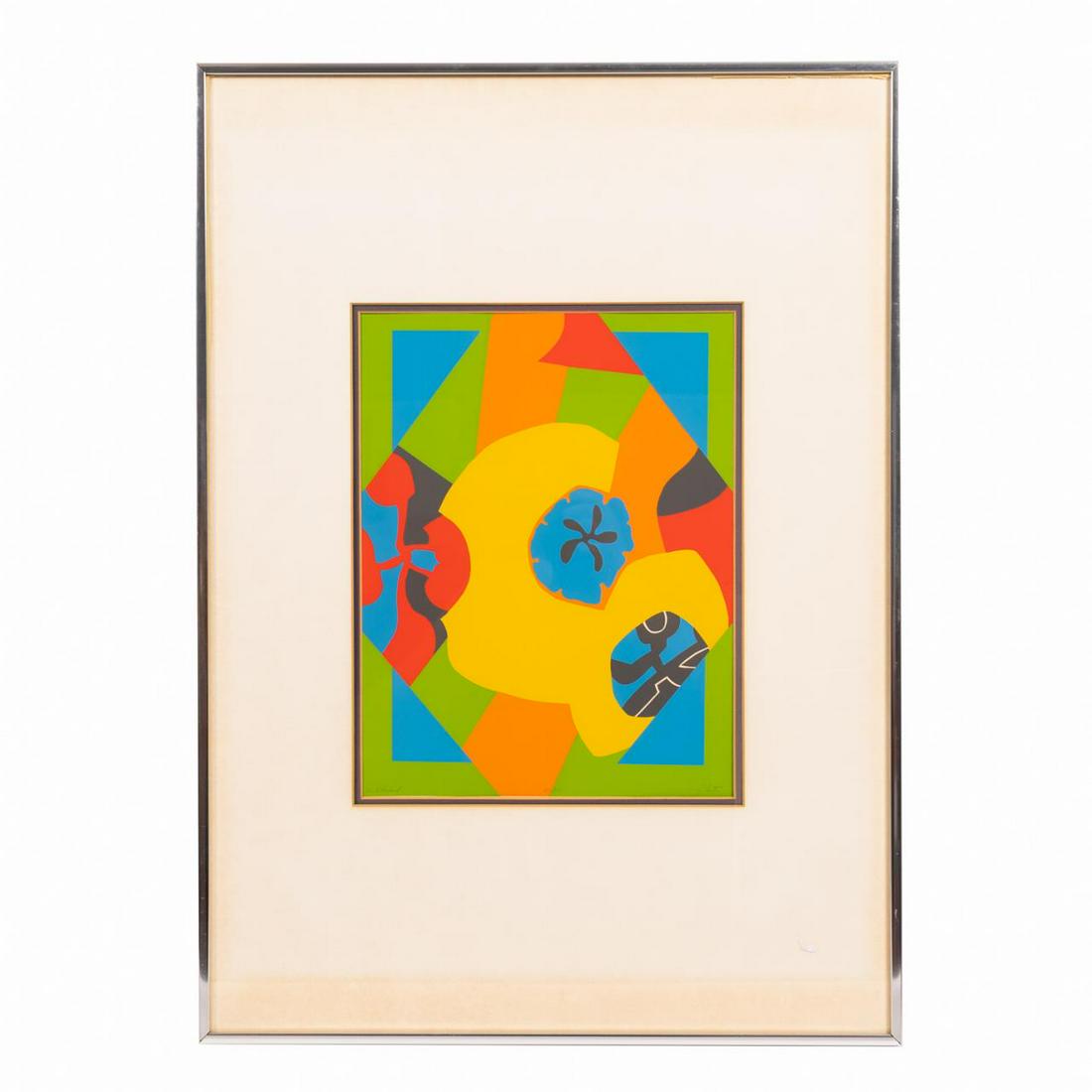 GREG COPELAND, FRAMED ABSTRACT SERIGRAPH, 1970s (1 of 5)
