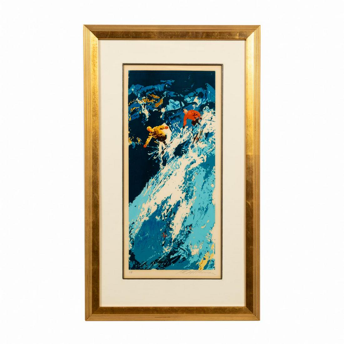 LEROY NEIMAN, SNOW SKIING SERIGRAPH, FRAMED, 1973 (1 of 4)