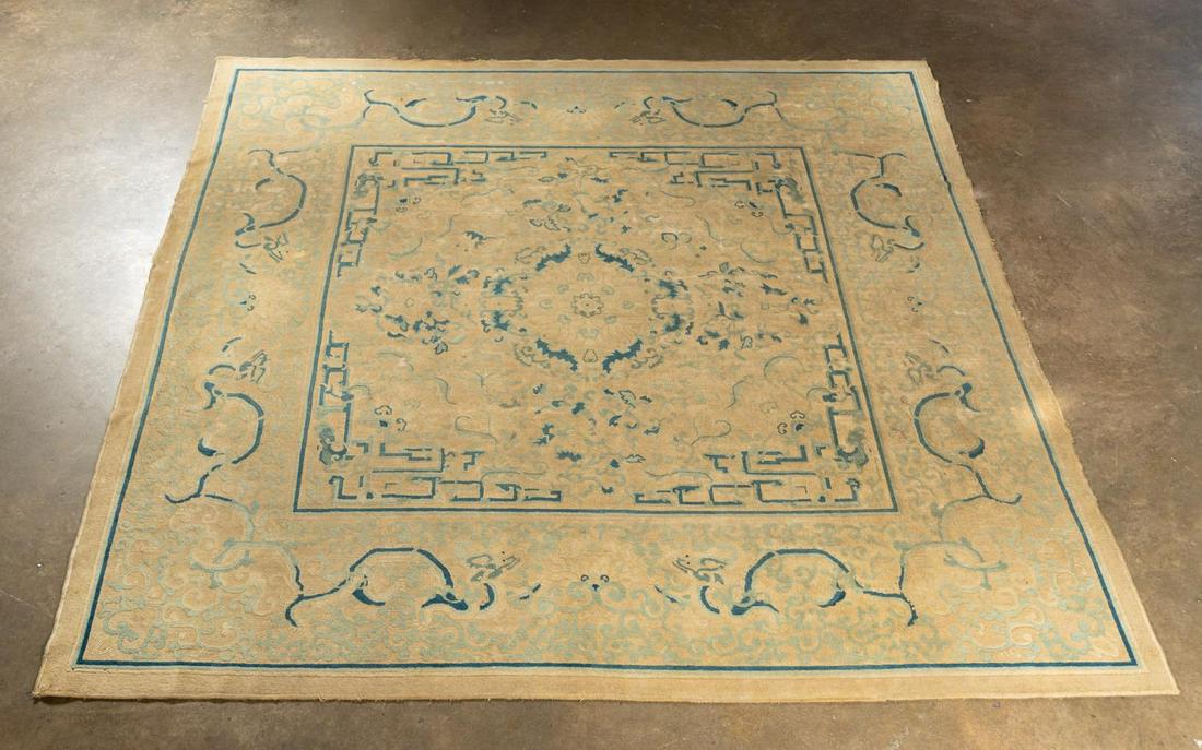 HAND WOVEN CHINESE PEKING DRAGON RUG, 7'9" X 8'2" (1 of 5)