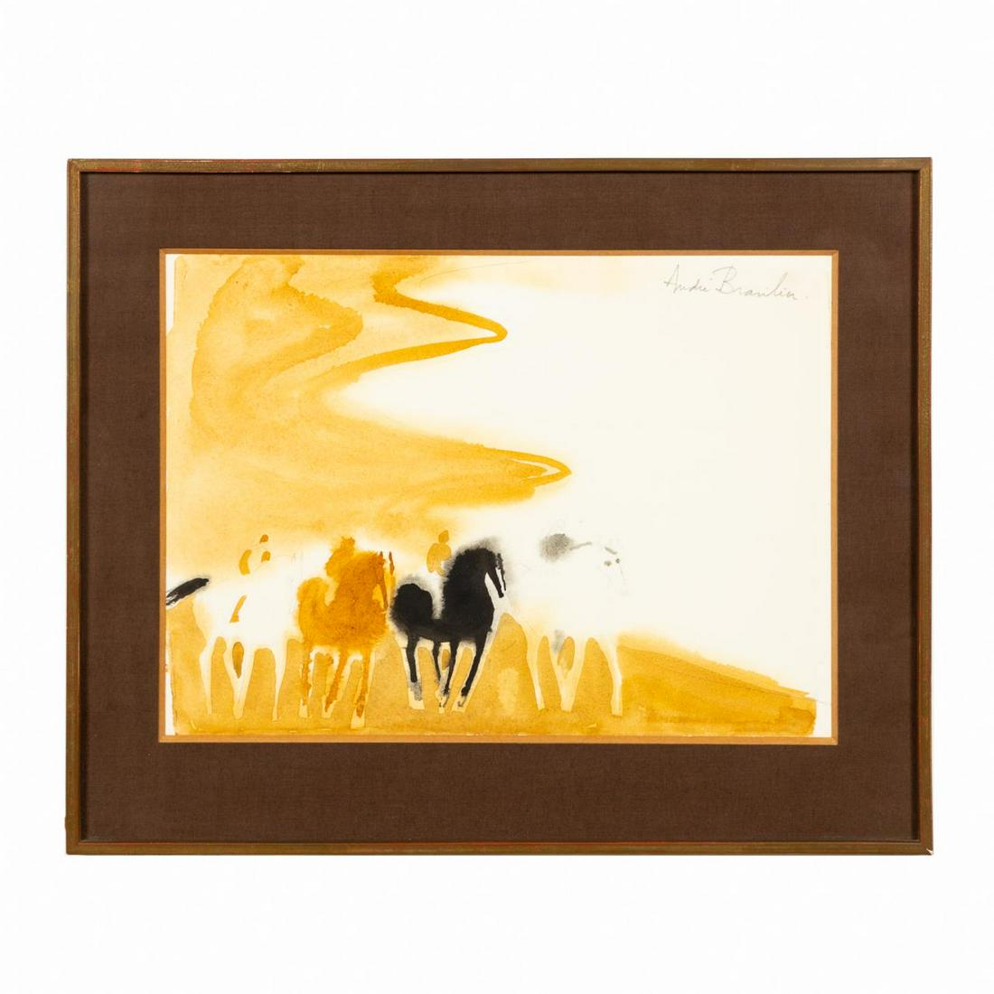 ANDRE BRASILIER, MODERN EQUESTRIAN WATERCOLOR (1 of 5)