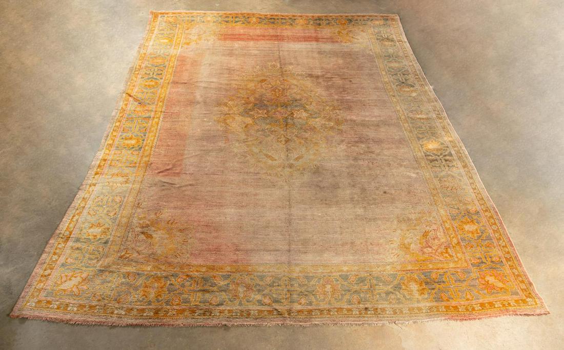 TURKEY OUSHAK HANDWOVEN RUG, 12' X 15' 8" (1 of 4)
