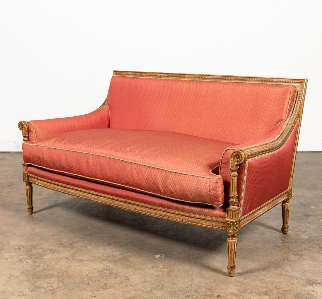 NANCY CORZINE "RATEAU" UPHOLSTERED LOVESEAT (1 of 6)