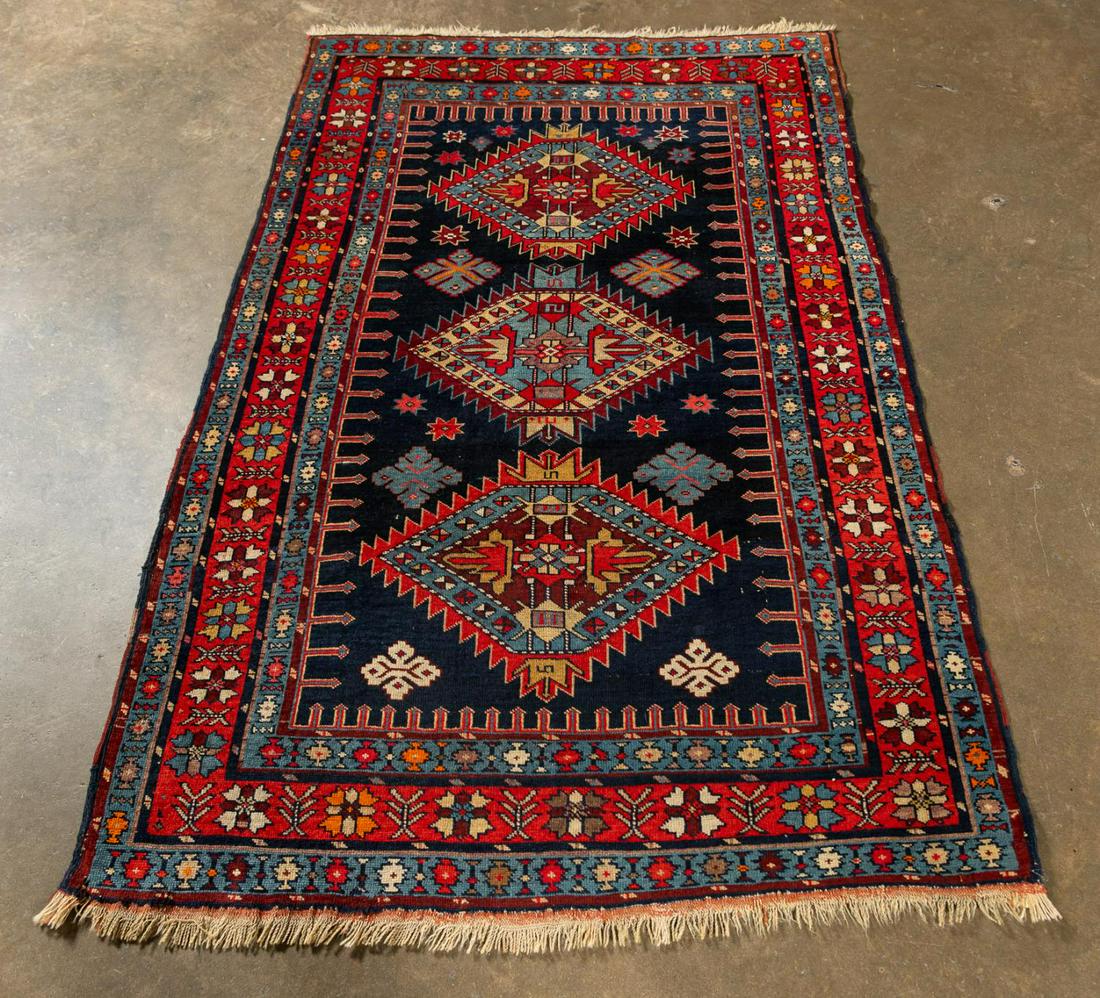 HAND WOVEN SMALL SHIRVAN RUG, 3'9" X 5'11" (1 of 5)