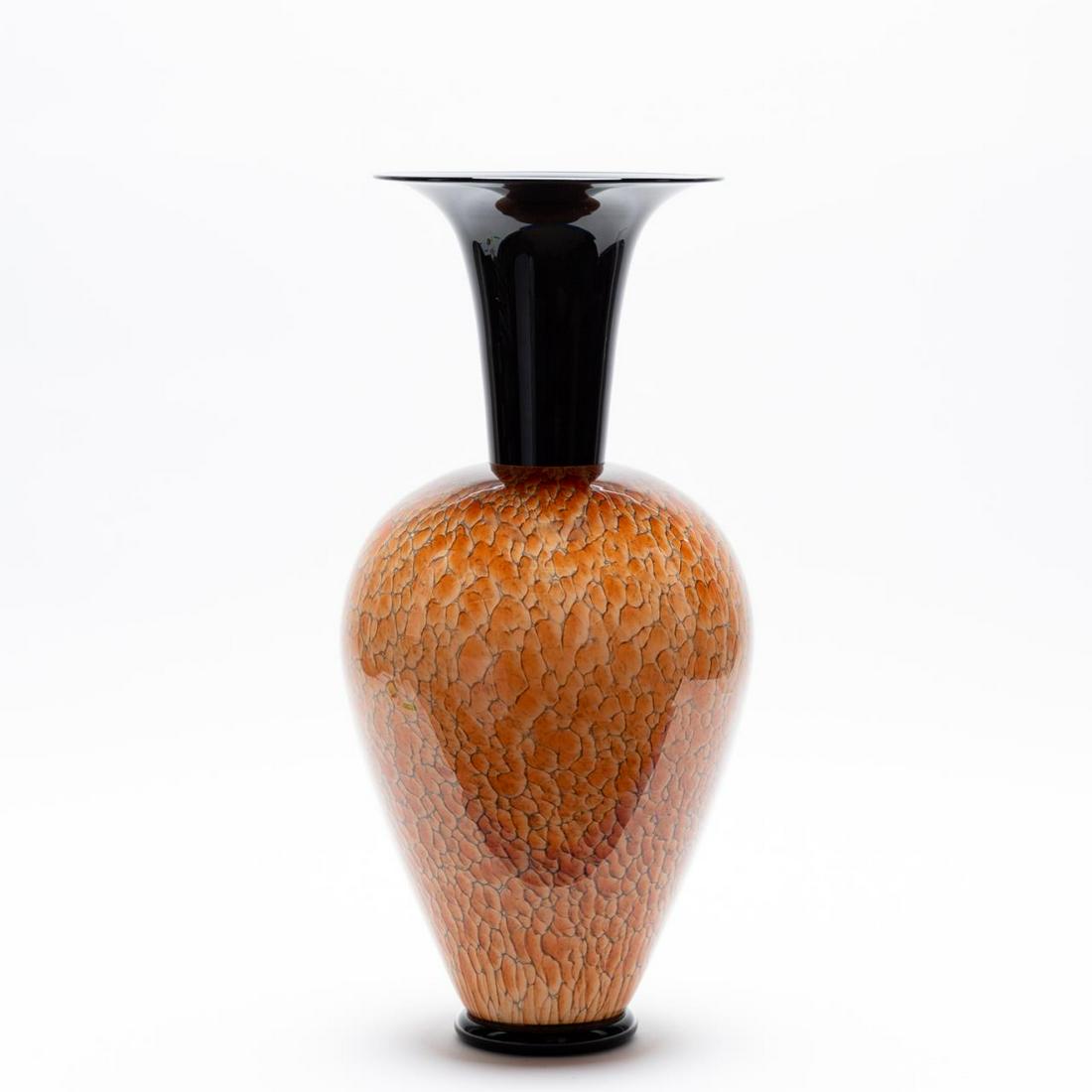 LARGE ITALIAN MURANO ART GLASS FLOOR VASE 1995 (1 of 5)