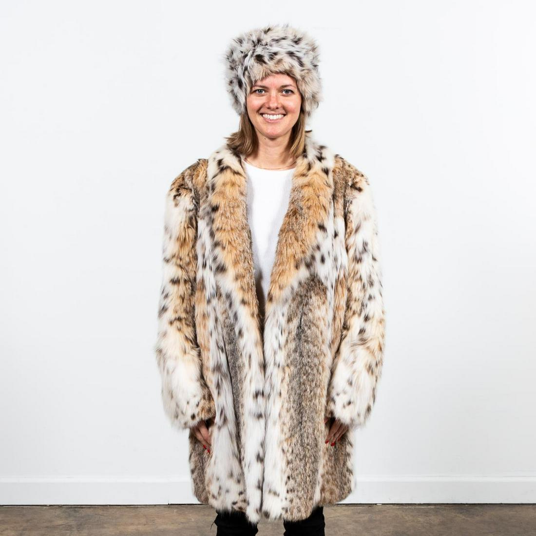Mens lynx fur online coat