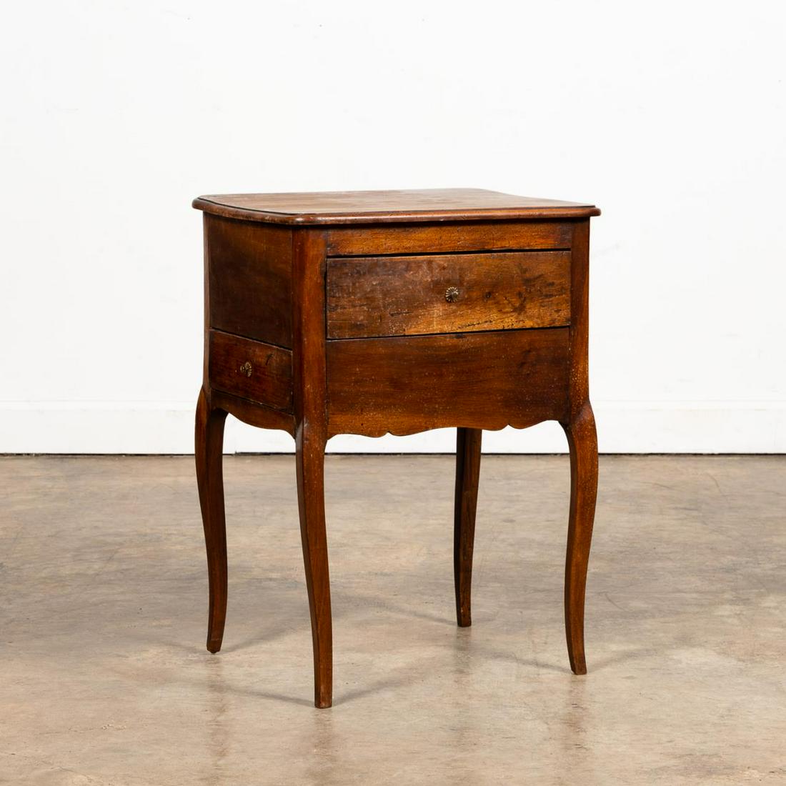 FRENCH PROVINCIAL 3-DRAWER WALNUT END TABLE (1 of 6)
