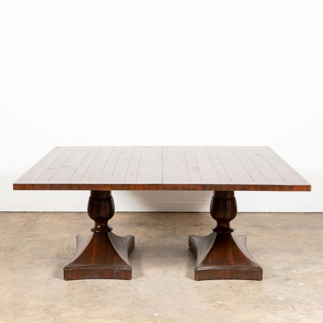 TRANSITIONAL DOUBLE PEDESTAL DINING TABLE (1 of 4)
