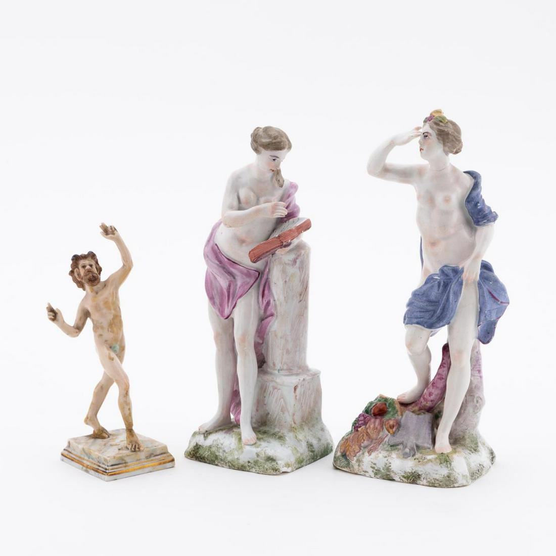 GROUP OF THREE, 19TH C. CONTINENTAL FIGURINES (1 of 9)