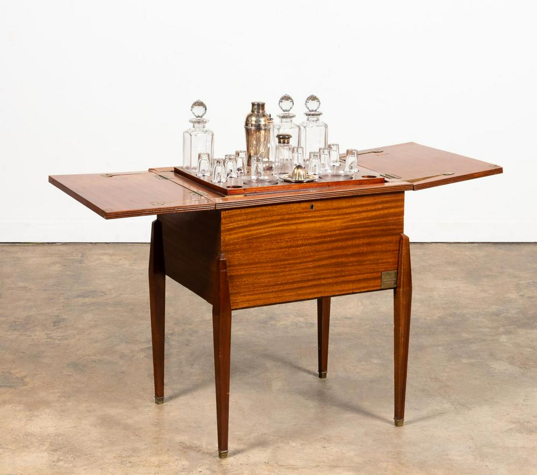 ART DECO MAHOGANY MECHANICAL LIQUOR CABINET (1 of 8)