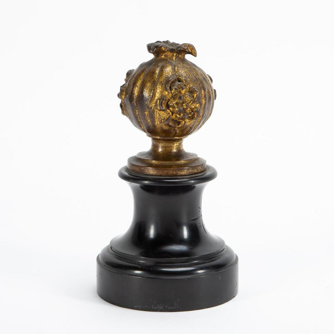 CONTINENTAL BRONZE FIGURE OF A POMEGRANATE ON BASE (1 of 6)