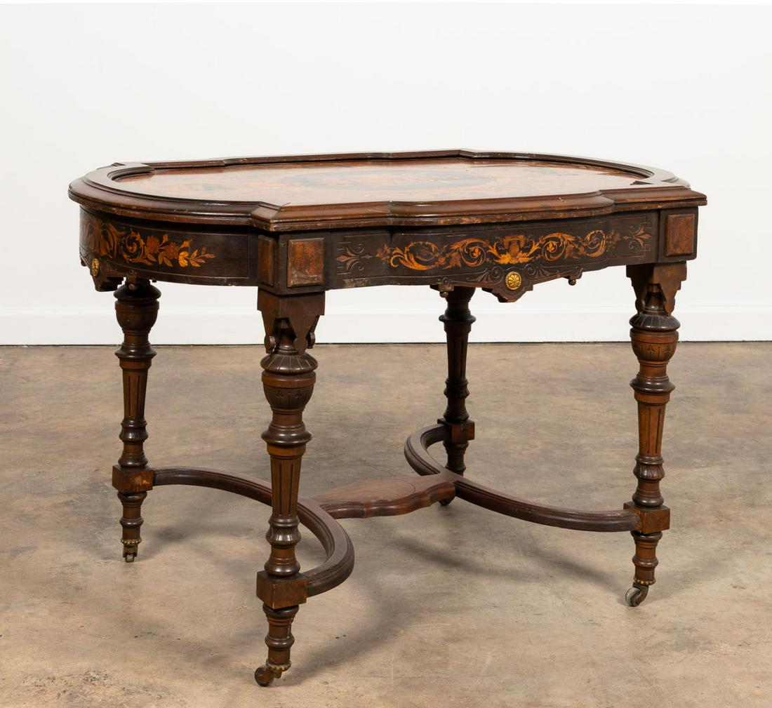 POTTIER & STYMUS STYLE RENAISSANCE REVIVAL TABLE (1 of 8)