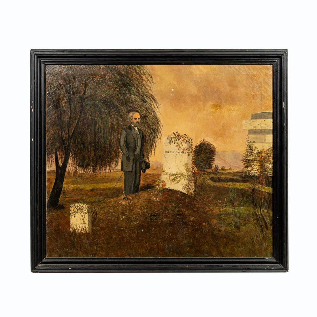 LOST CAUSE PAINTING, ROBERT E LEE & JACKSON GRAVE (1 of 4)