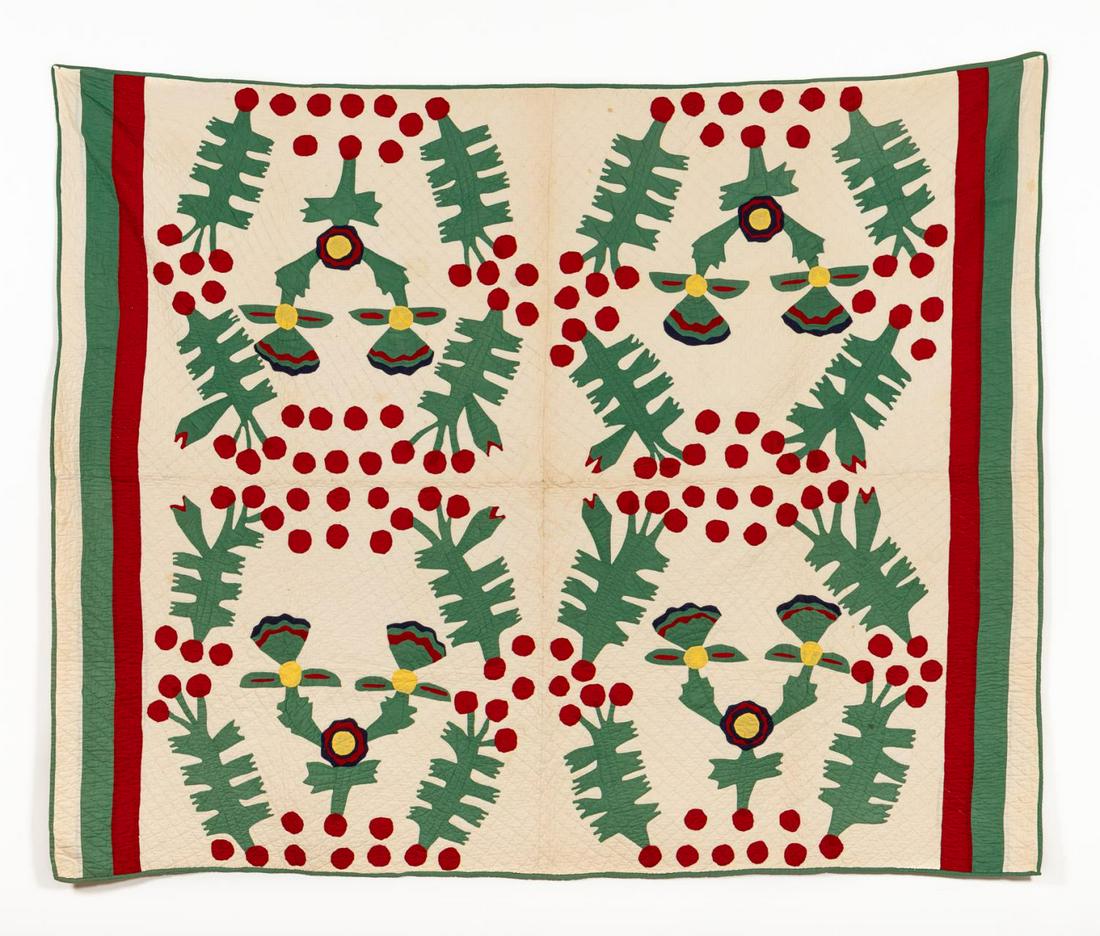 AMERICAN FOLK ART APPLIQUE QUILT (1 of 6)