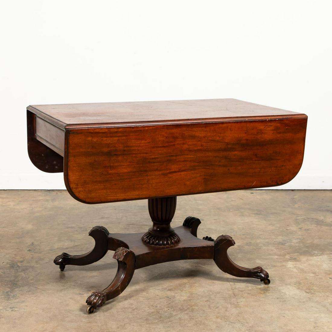 19TH C. AMERICAN CLASSICAL DROP-LEAF TABLE (1 of 6)