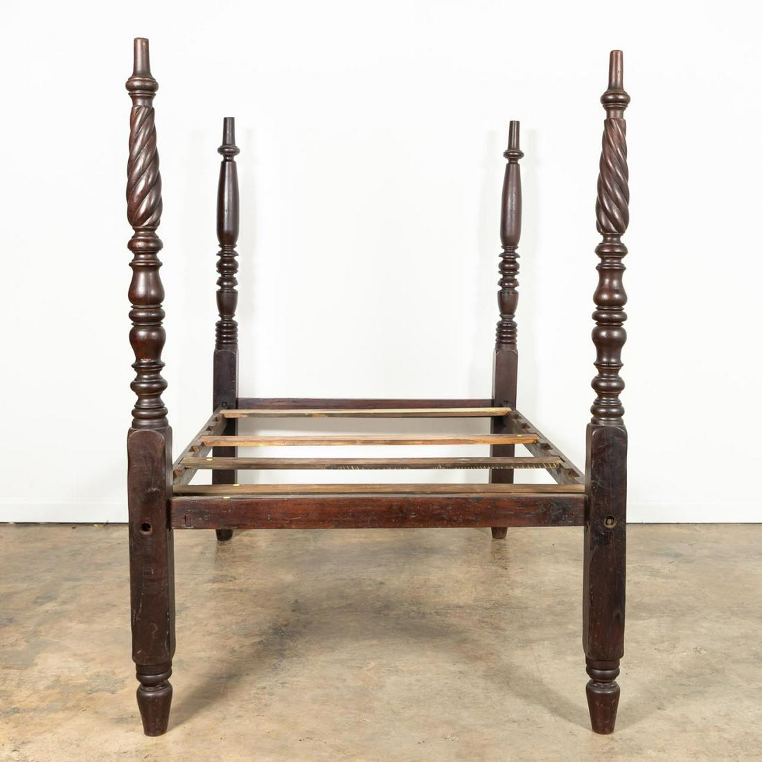 19TH C. ANGLO-DUTCH CARIBBEAN MAHOGANY POSTER BED (1 of 8)