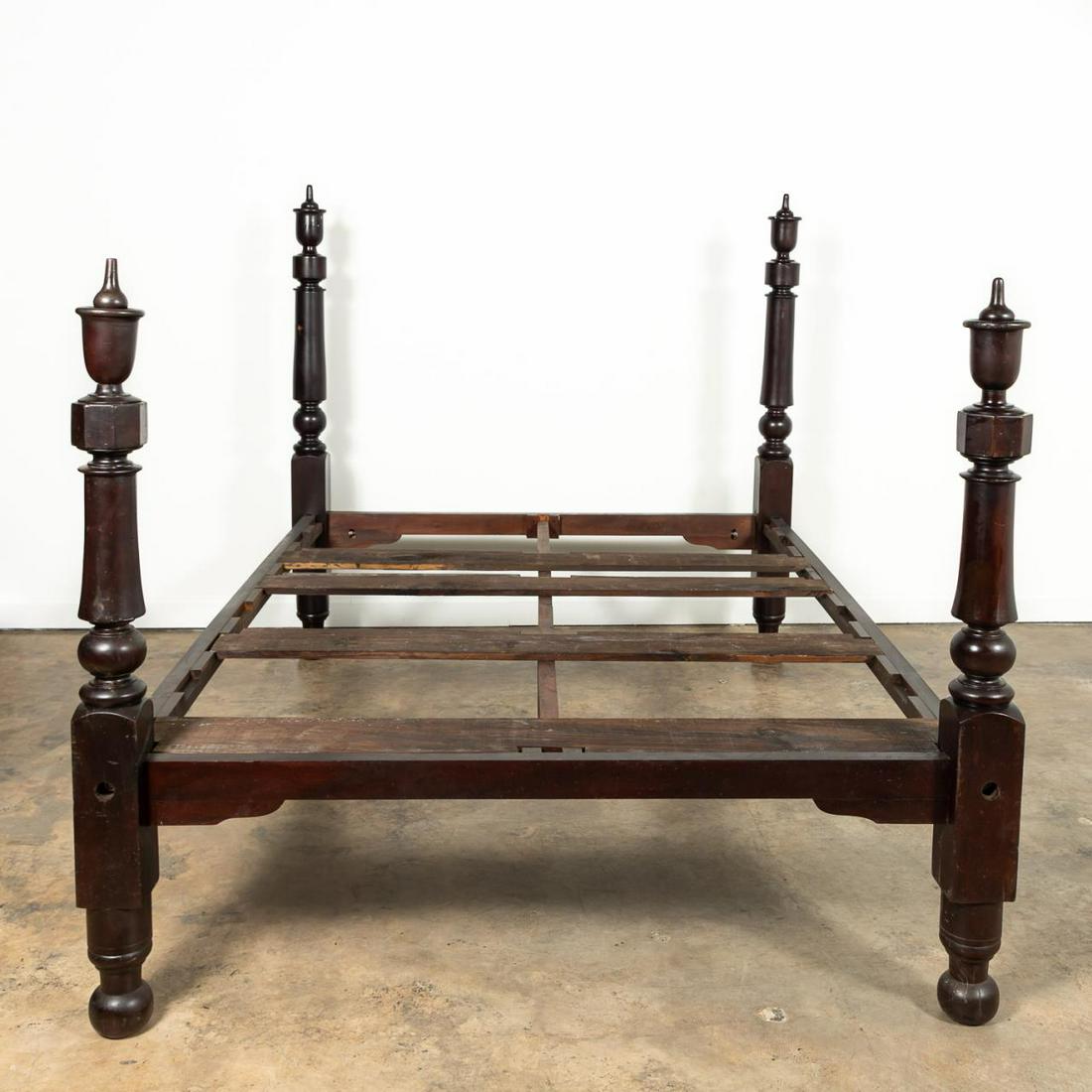 19TH C. ANGLO-DUTCH CARIBBEAN MAHOGANY POSTER BED (1 of 8)