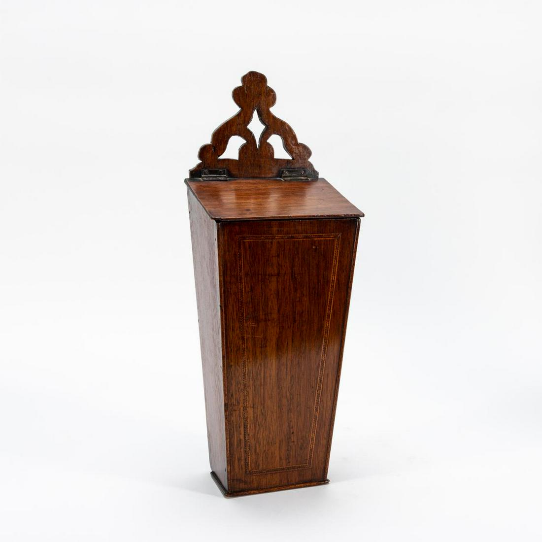 18TH CENTURY, ENGLISH MAHOGANY CANDLE BOX (1 of 5)