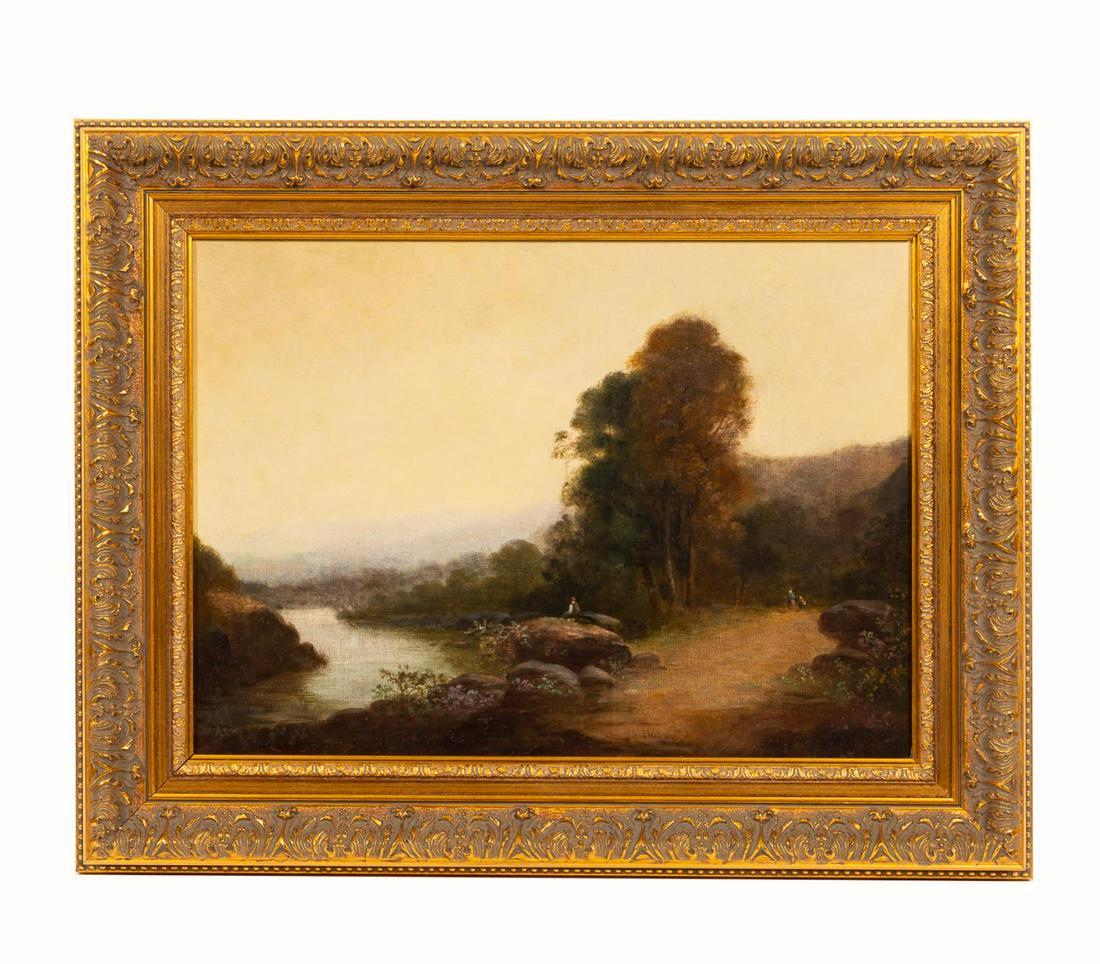 E. WILLIAMS, LANDSCAPE OIL ON CANVAS, FRAMED (1 of 4)