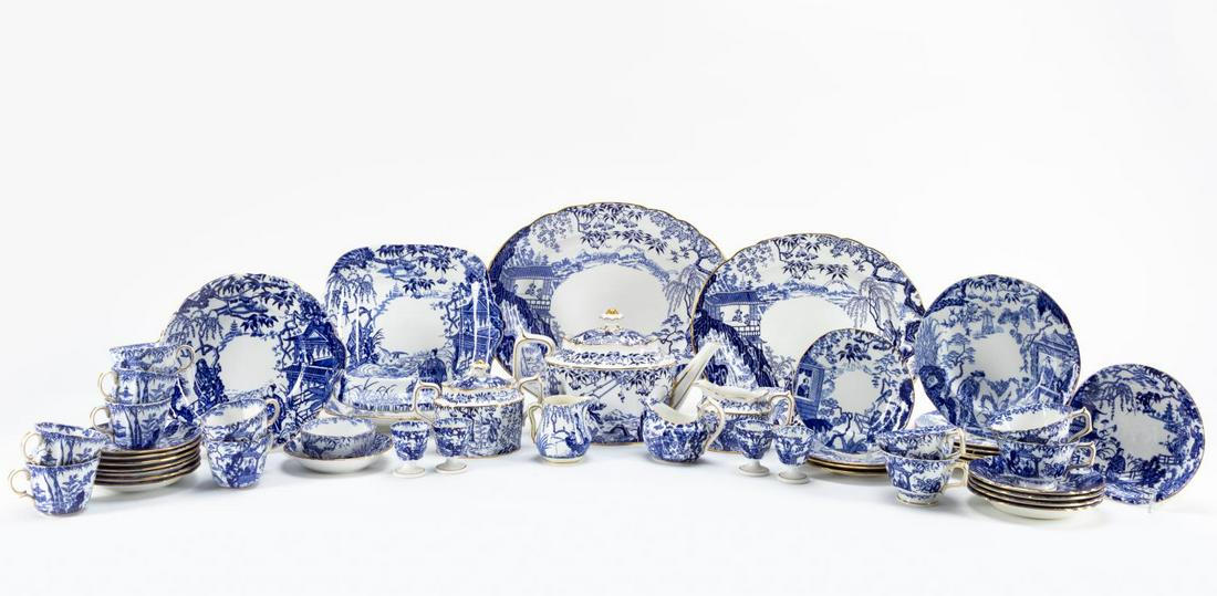 50 PCS, ROYAL CROWN DERBY "MIKADO BLUE" DINNERWARE (1 of 12)
