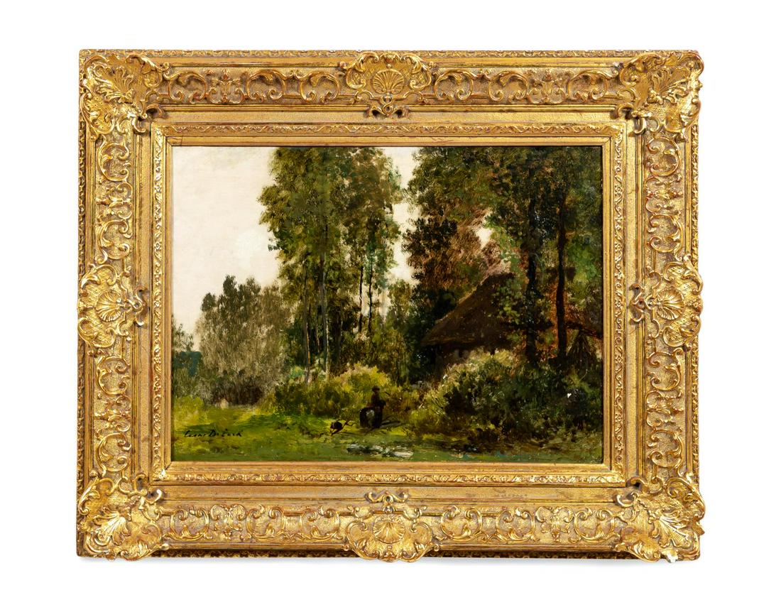 CESAR DE COCK, FRENCH LANDSCAPE PAINTING, GILTWOOD (1 of 6)