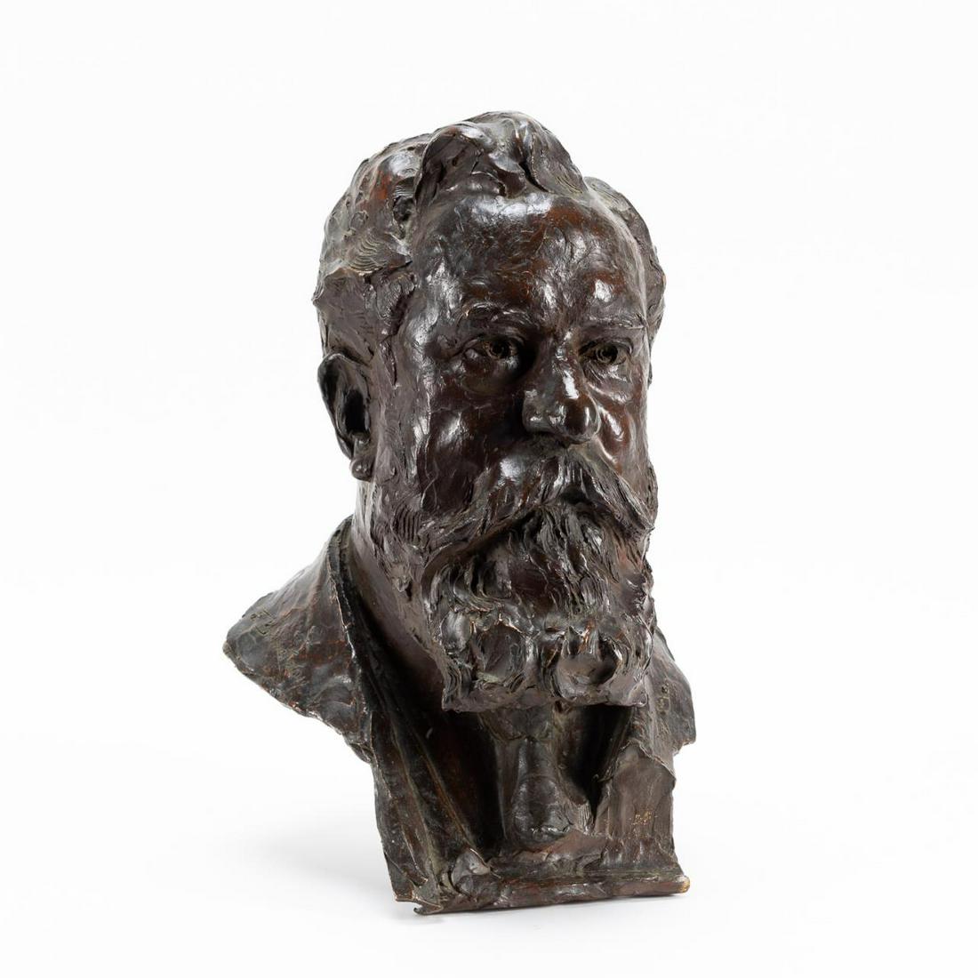 FELIX BENNETEAU BRONZE BUST OF VICTOR HUGO (1 of 6)
