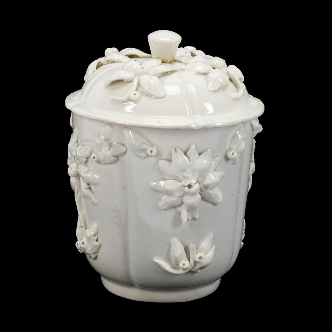 SAMSON WHITE GLAZED SOFT PASTE LIDDED JAR (1 of 7)