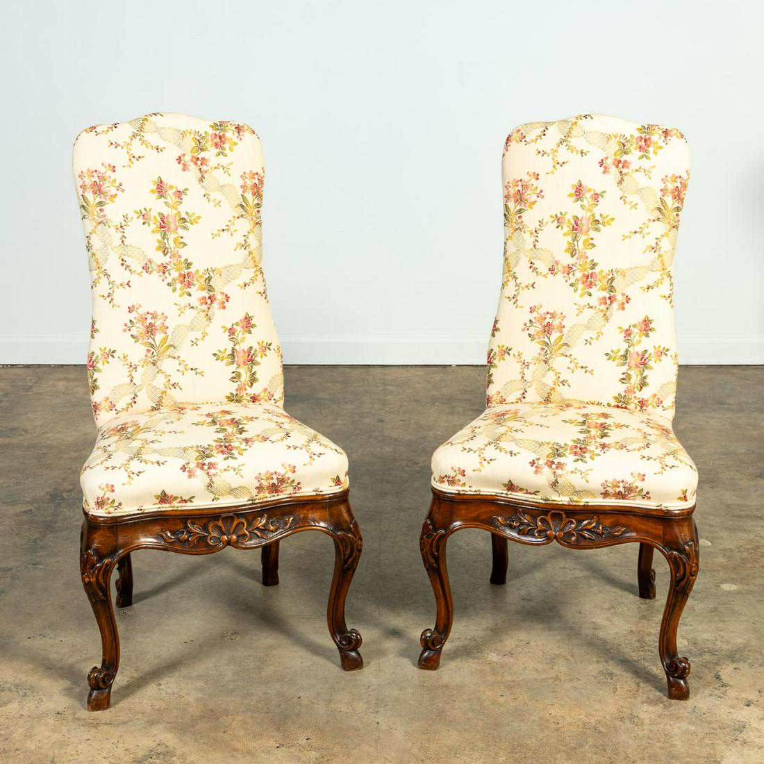 PR, PROVINCIAL STYLE UPHOLSTERED SIDE CHAIRS (1 of 5)