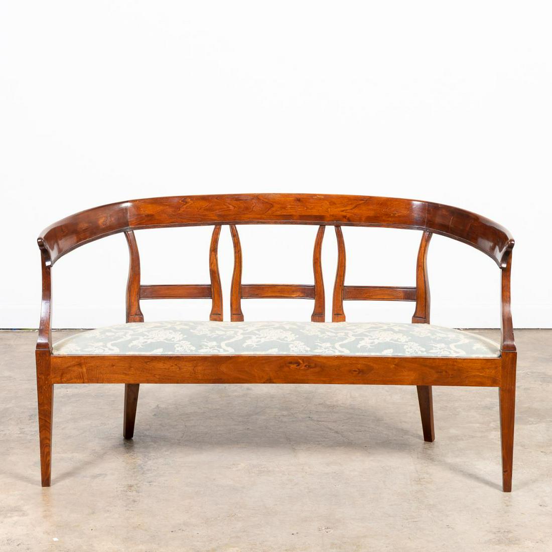 ITALIAN NEOCLASSICAL-STYLE FRUITWOOD BENCH (1 of 7)