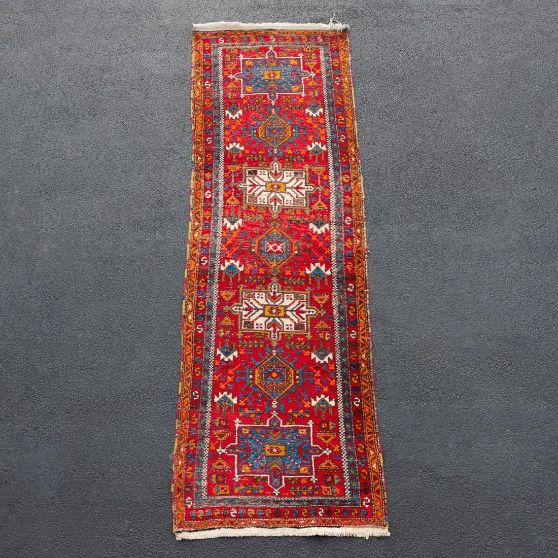 HAND WOVEN KARAJA HERIZ RUNNER RUG, 3'1" X 9'10" (1 of 5)
